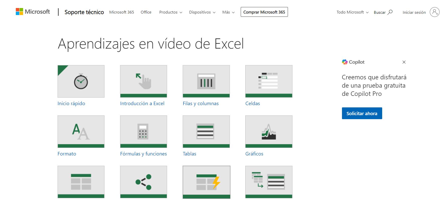 Microsoft ofrece una guía en video de las funciones más importantes de Excel. (Microsoft)