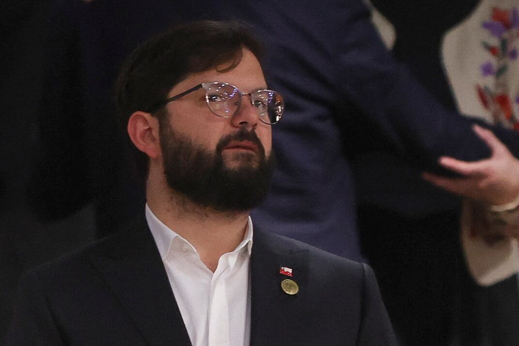 Chile's President Gabriel Boric looks on on the day of Mexico's President-elect Claudia Sheinbaum's swearing in ceremony,  at the Congress, in Mexico City, Mexico October 1, 2024. REUTERS/Quetzalli Nicte-Ha