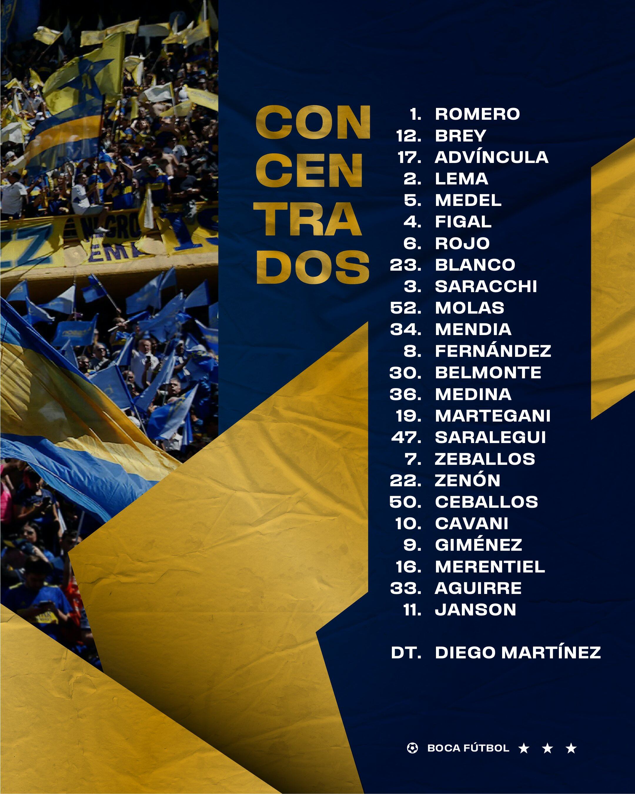 Concentrados Boca vs Cruzeiro