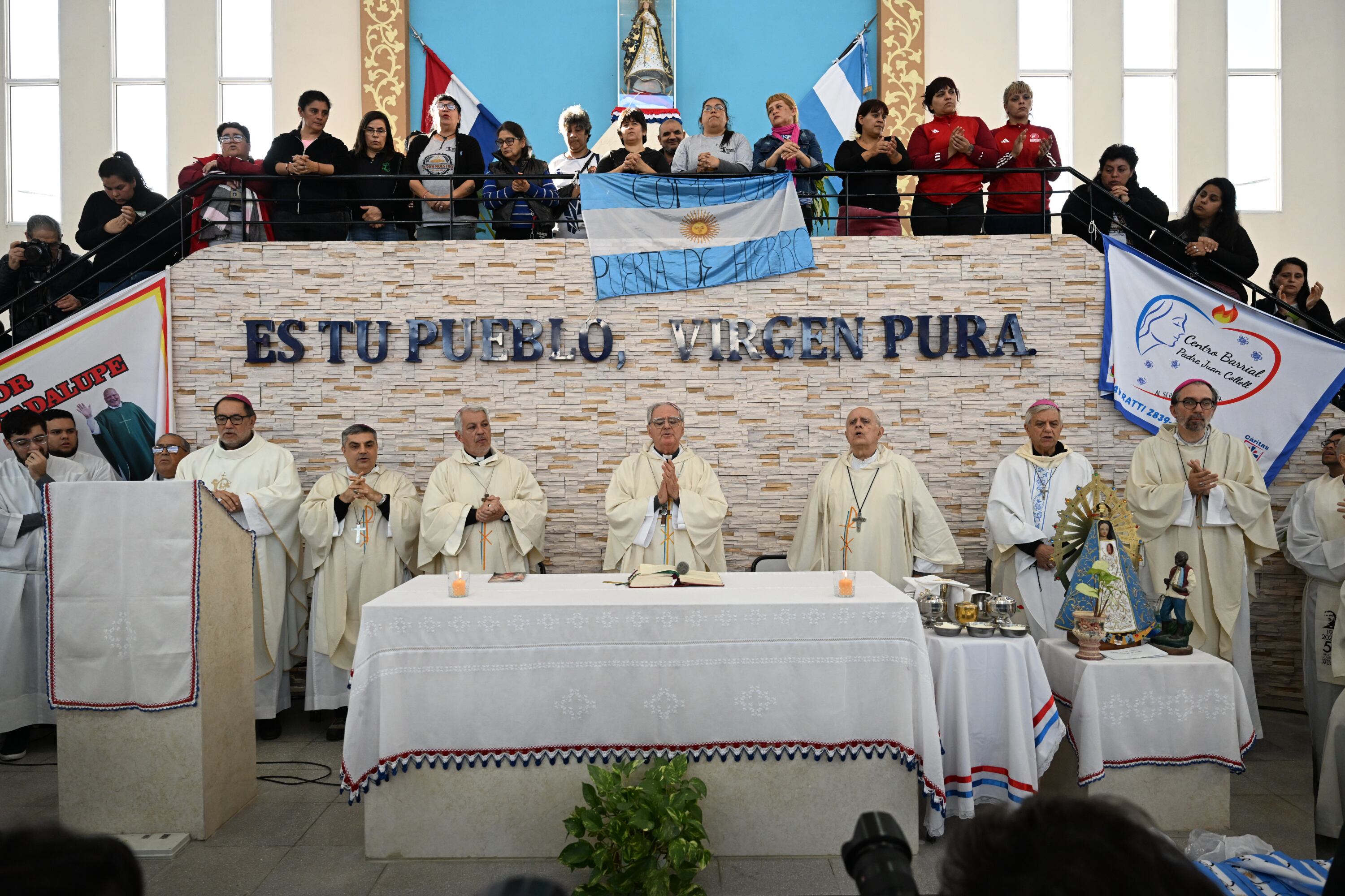 Misa por los comedores en el Santuario de la Virgen de Caacupé