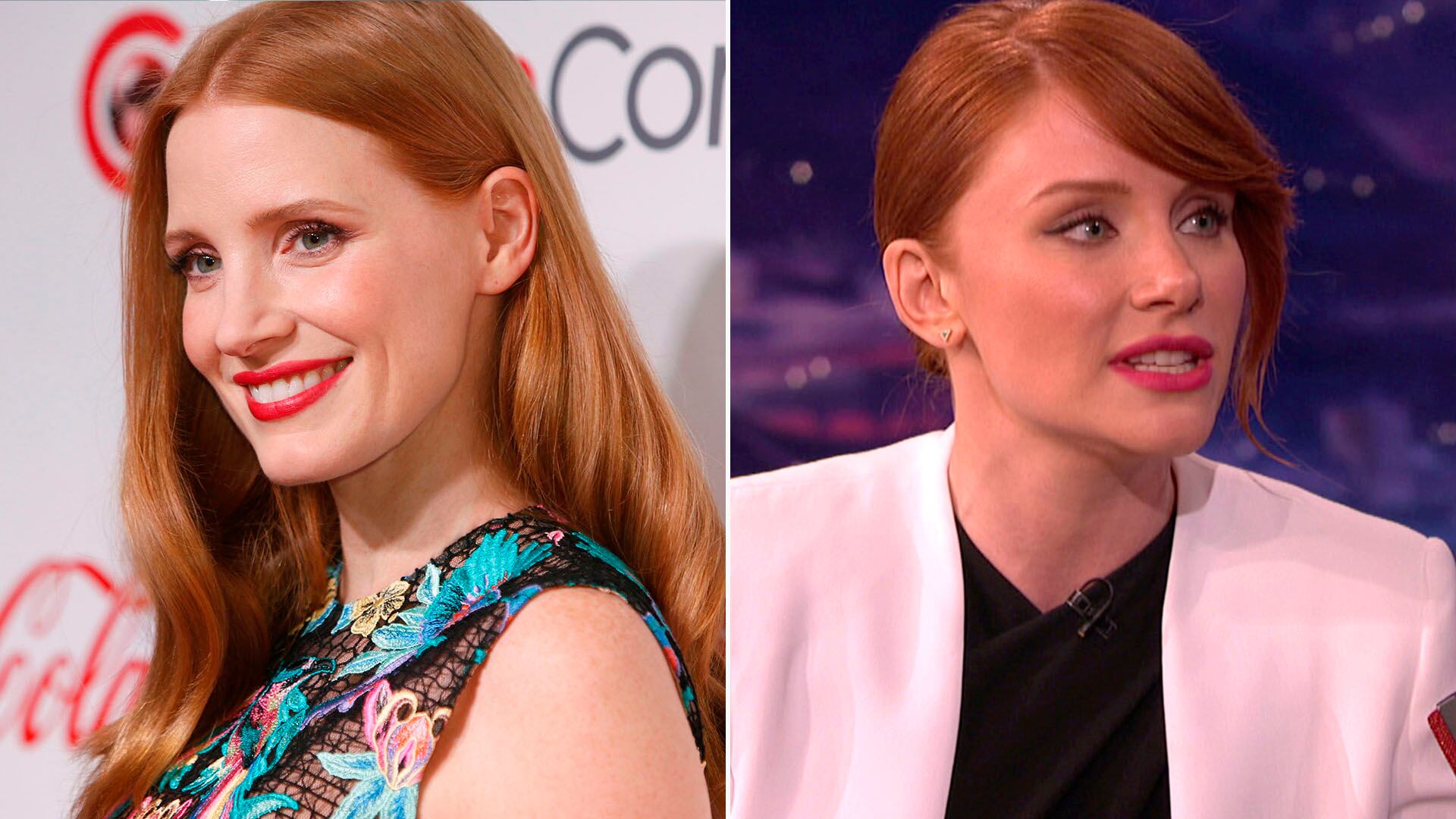 Jessica Chastain y Bryce Dallas Howard se parecen tanto que fueron confundidas durante un rodaje