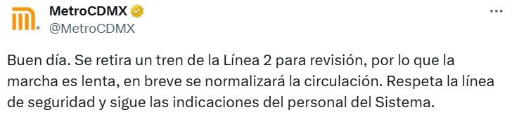 Avance en tiempo real de las diversas líneas del STC capitalino.