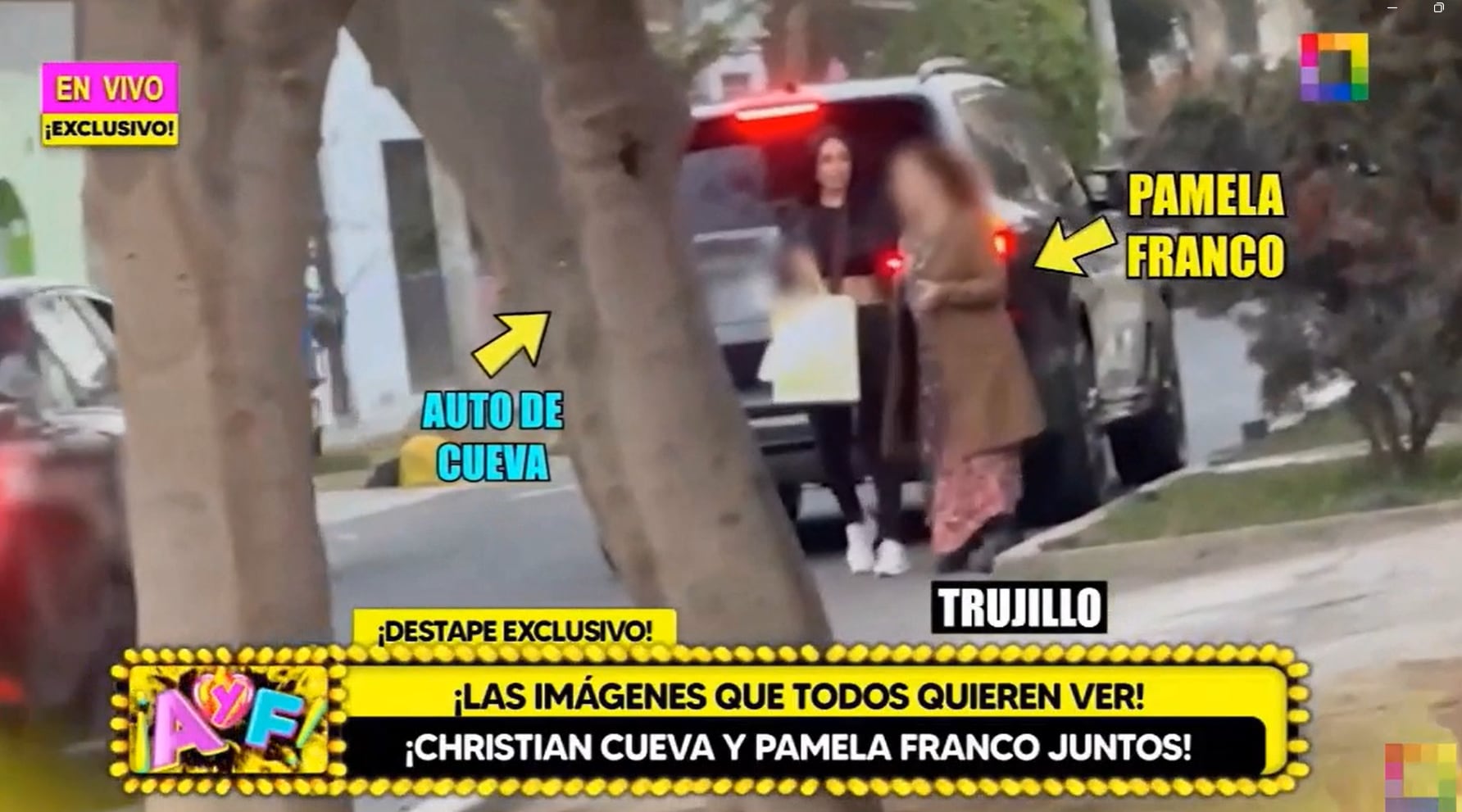 El ampay de Pamela Franco y Christian Cueva. (Willax)