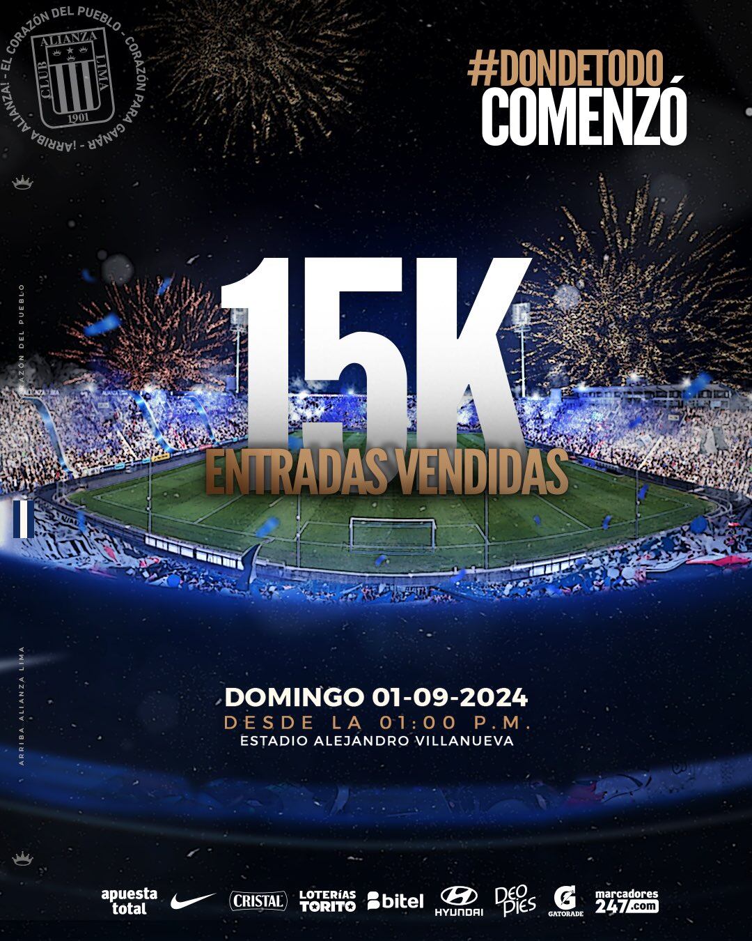 Se vendieron 15 mil entradas para la presentación de Paolo Guerrero en la primera hora.