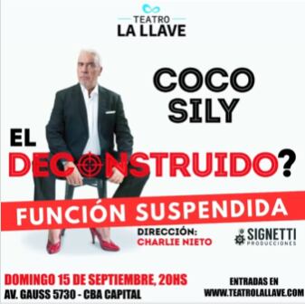 Coco Sily tuvo que suspender su obra por un problema de salud