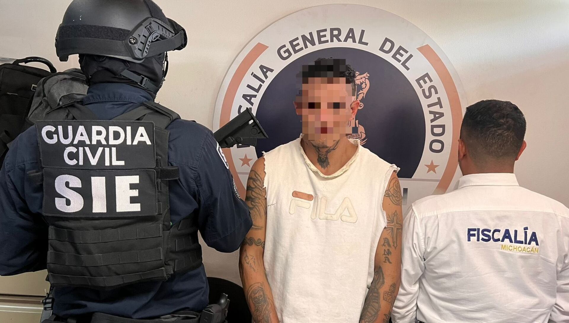 El detenido dijo ser cobrador de extorsiones para el grupo criminal. (SSP Michoacán)