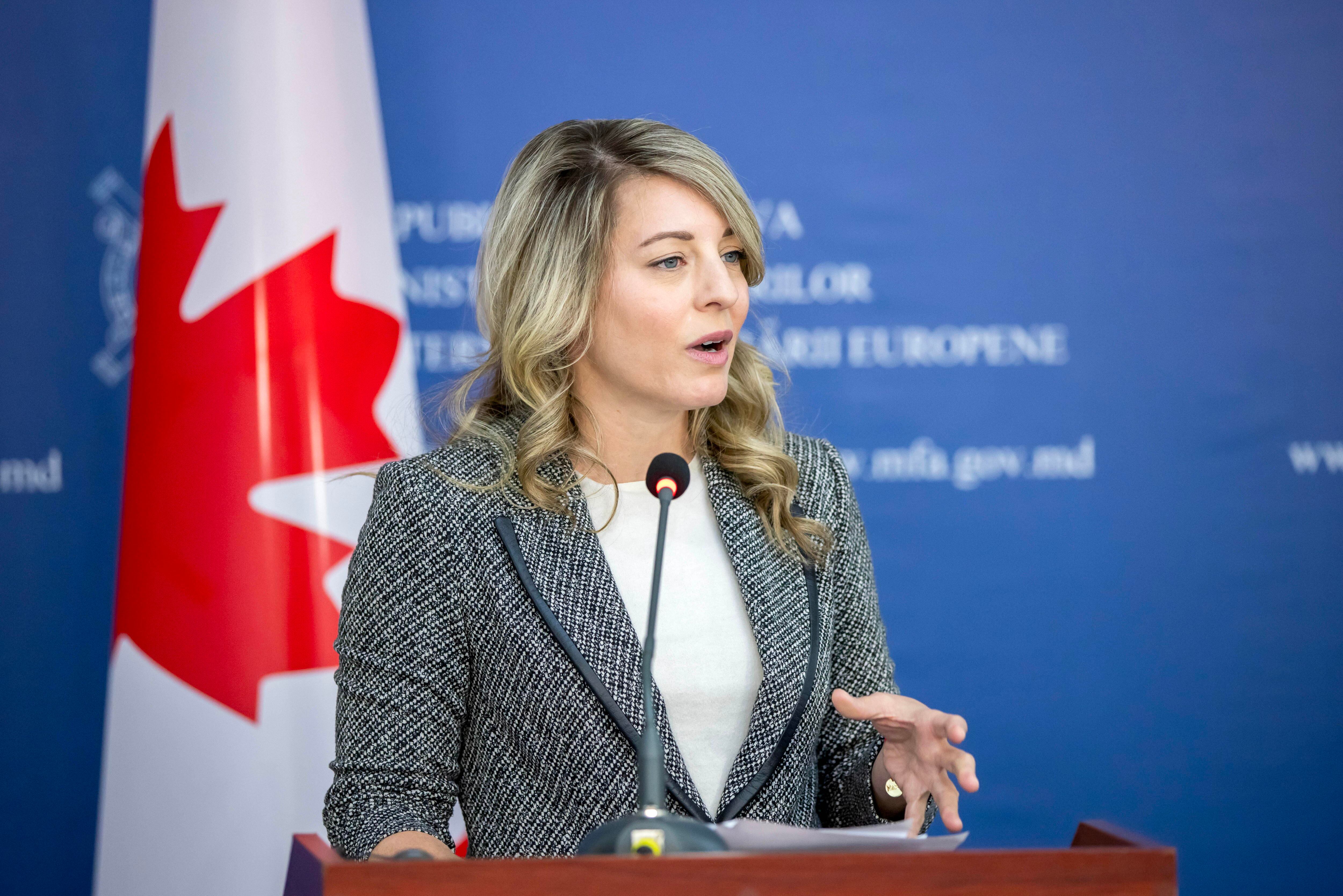 Melanie Joly, ministra de Relaciones Exteriores de Canadá (EFE/Dumitru Doru)
