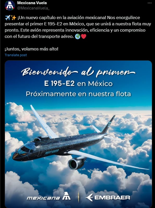 E 195-E2 en México