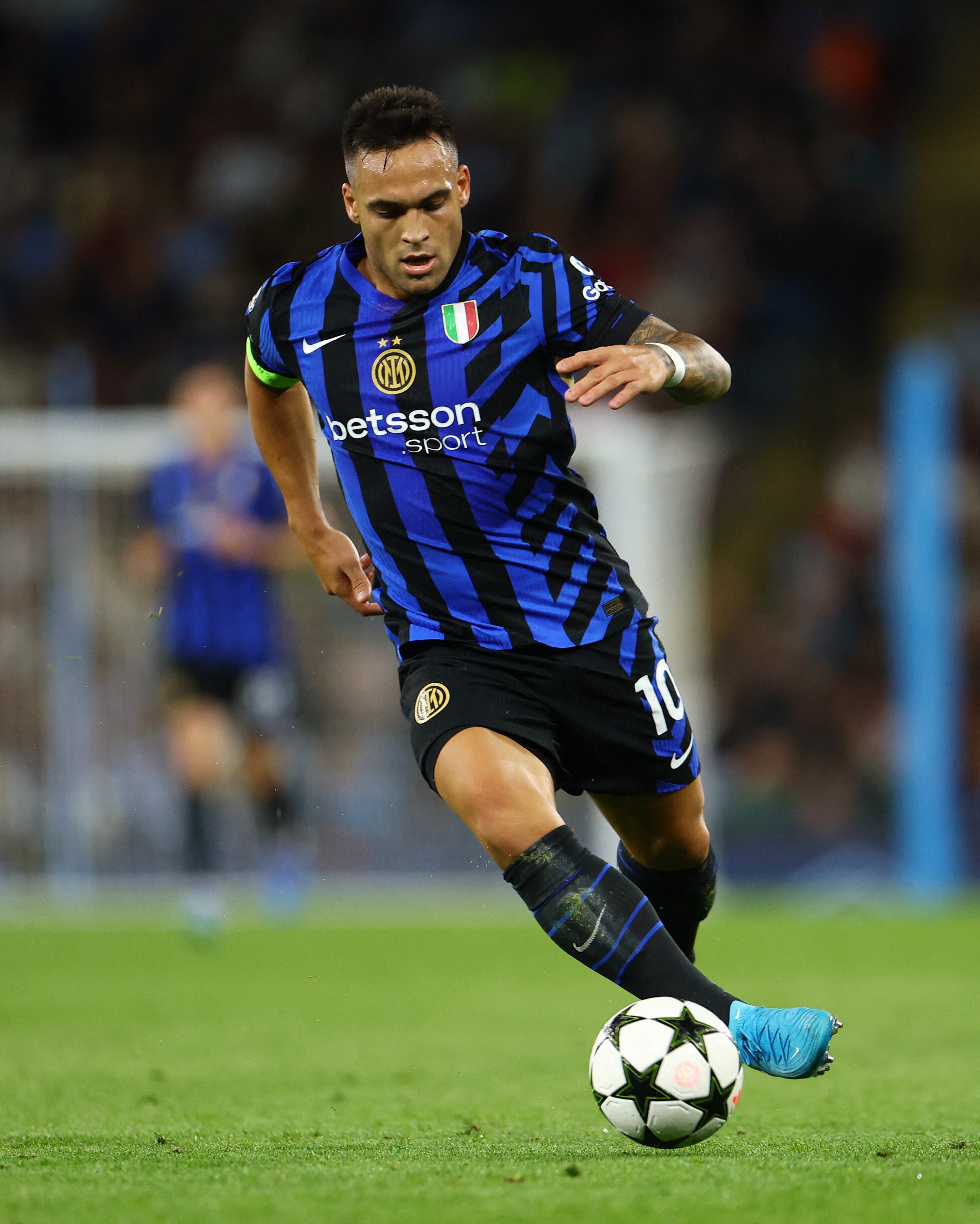 Lautaro Martínez ingresó en el segundo tiempo para Inter (REUTERS/Molly Darlington)