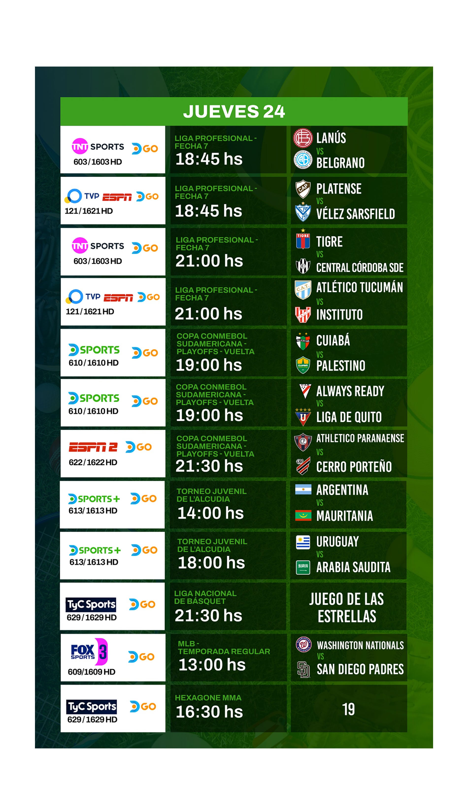 Agenda deportiva