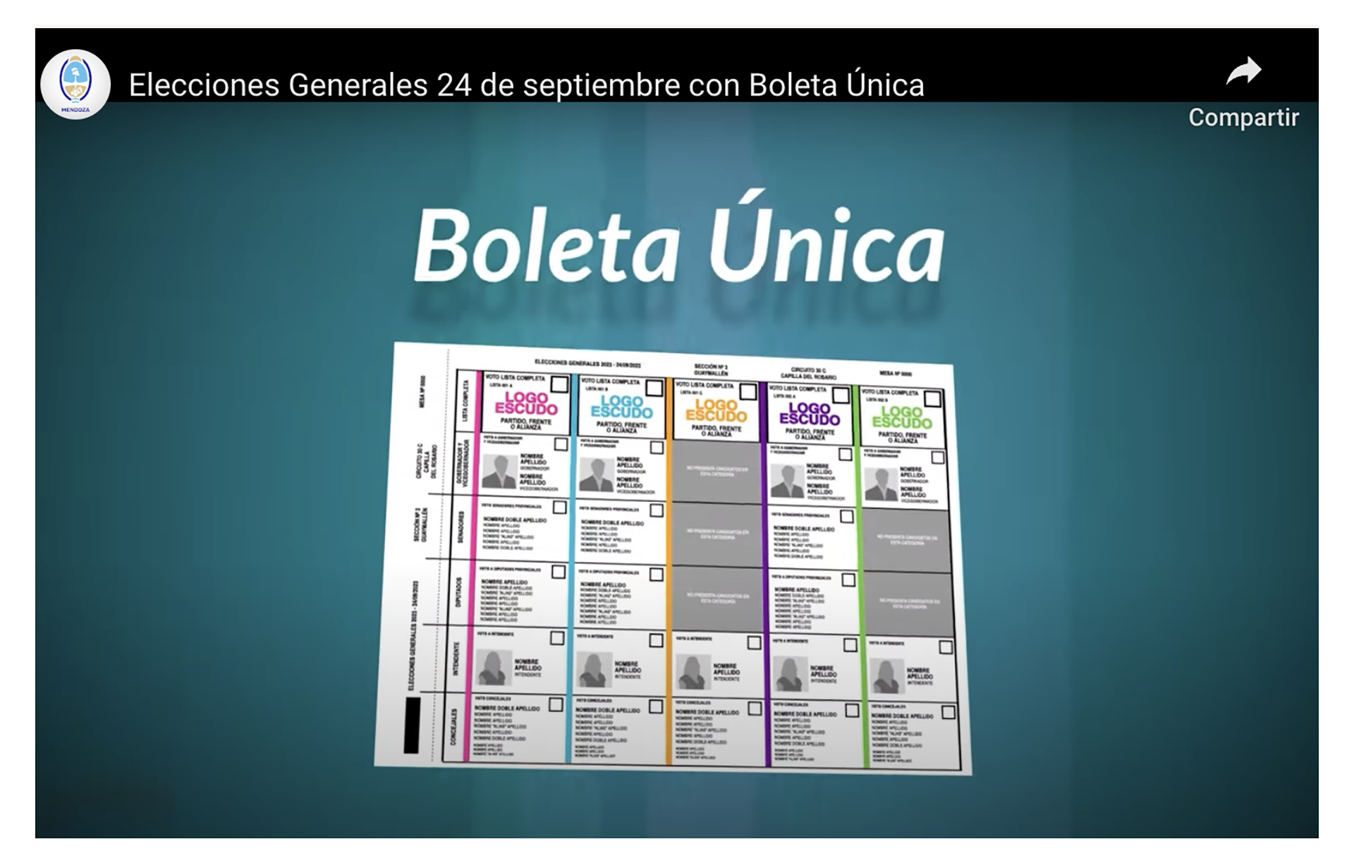 Boleta Única Mendoza