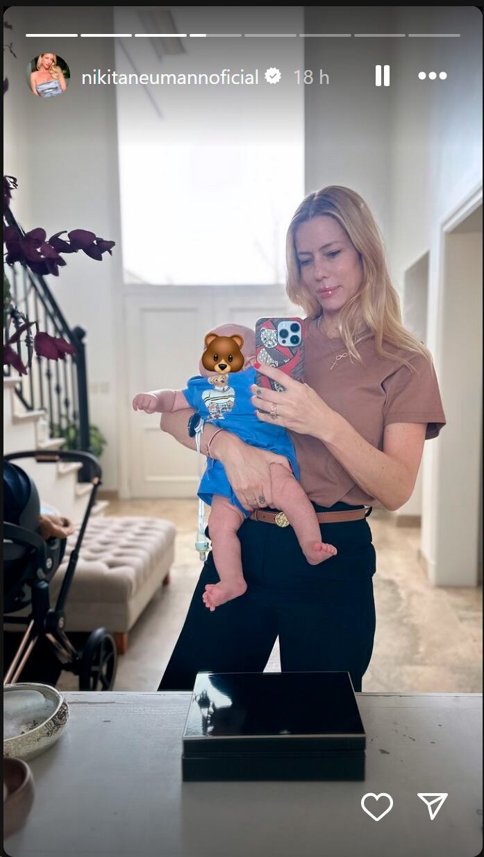 El tierno video de Nicole Neumann amamantando a su hijo Cruz: “El sonido más dulce y placentero”