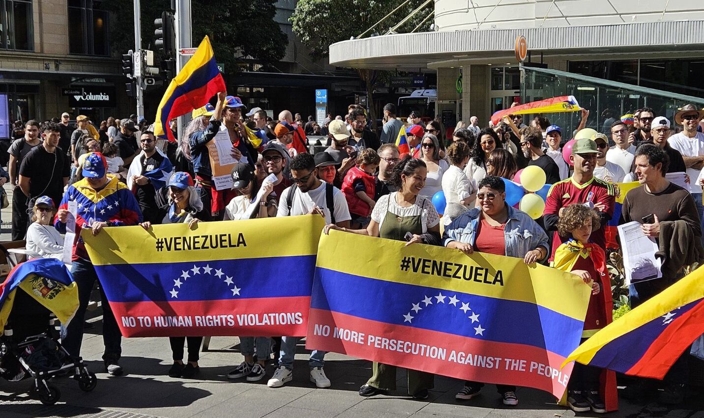 Protesta mundial: cientos de venezolanos en Australia y Nueva Zelanda alzaron su voz contra el fraude electoral de Maduro