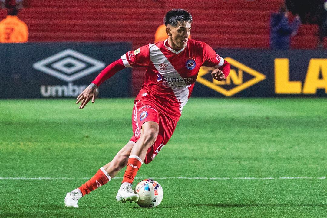 Matías Galarza durante su paso por Argentinos Juniors (Instagram @matiasgalarza25)