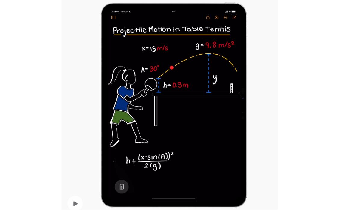 Los usuarios pueden tomar notas de temas de matemáticas fácilmente. (Apple)