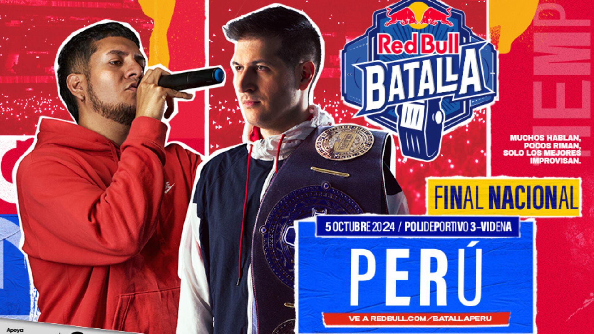 La Final Nacional de Red Bull Batalla 2024 se realizará el 5 de octubre en la Villa Deportiva Nacional (VIDENA) de San Luis. (captura de pantalla)