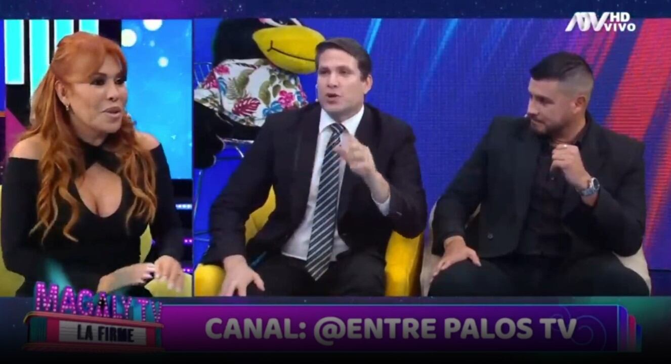 Magaly Medina y Erick Delgado se burlan de Paco Bazán por su carrera futbolística (Captura: Magaly TV La Firme)