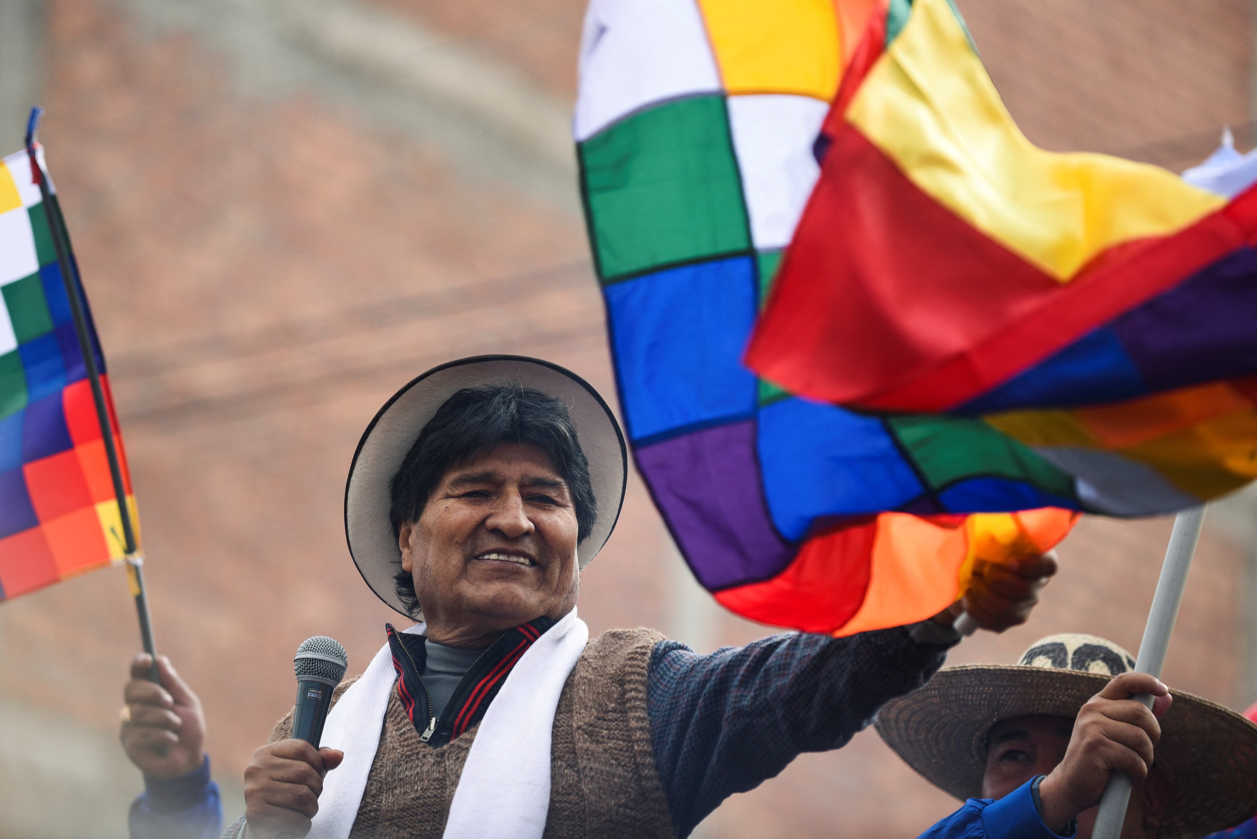 Evo Morales encabeza las marchas contra el gobierno de Luis Arce en Bolivia (REUTERS/Claudia Morales)