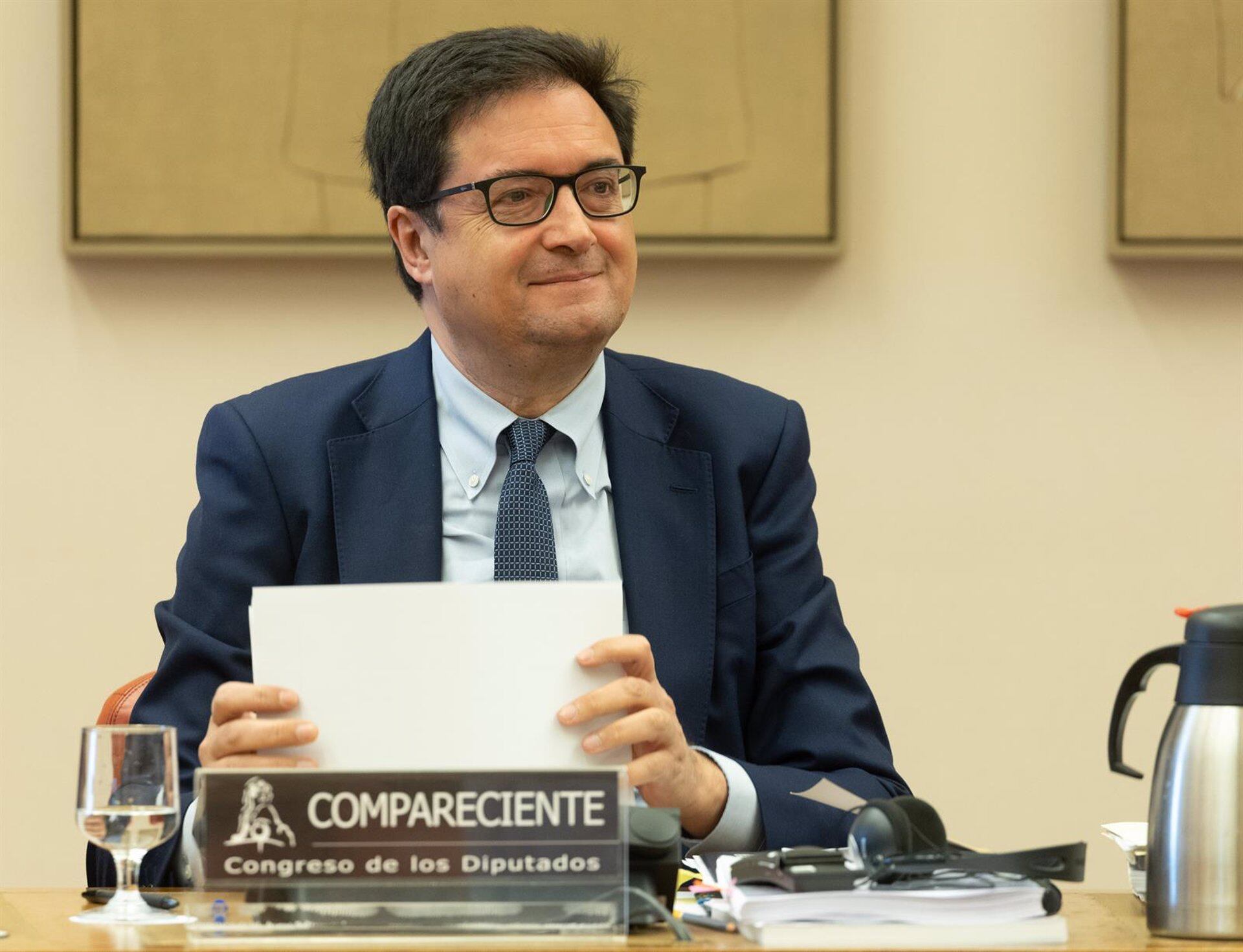 El director del Gabinete del Presidente del Gobierno y diputado del PSOE, Óscar López Águeda, en el Congreso de los Diputados, a 9 de abril de 2024, en Madrid. (Eduardo Parra/Europa Press)
