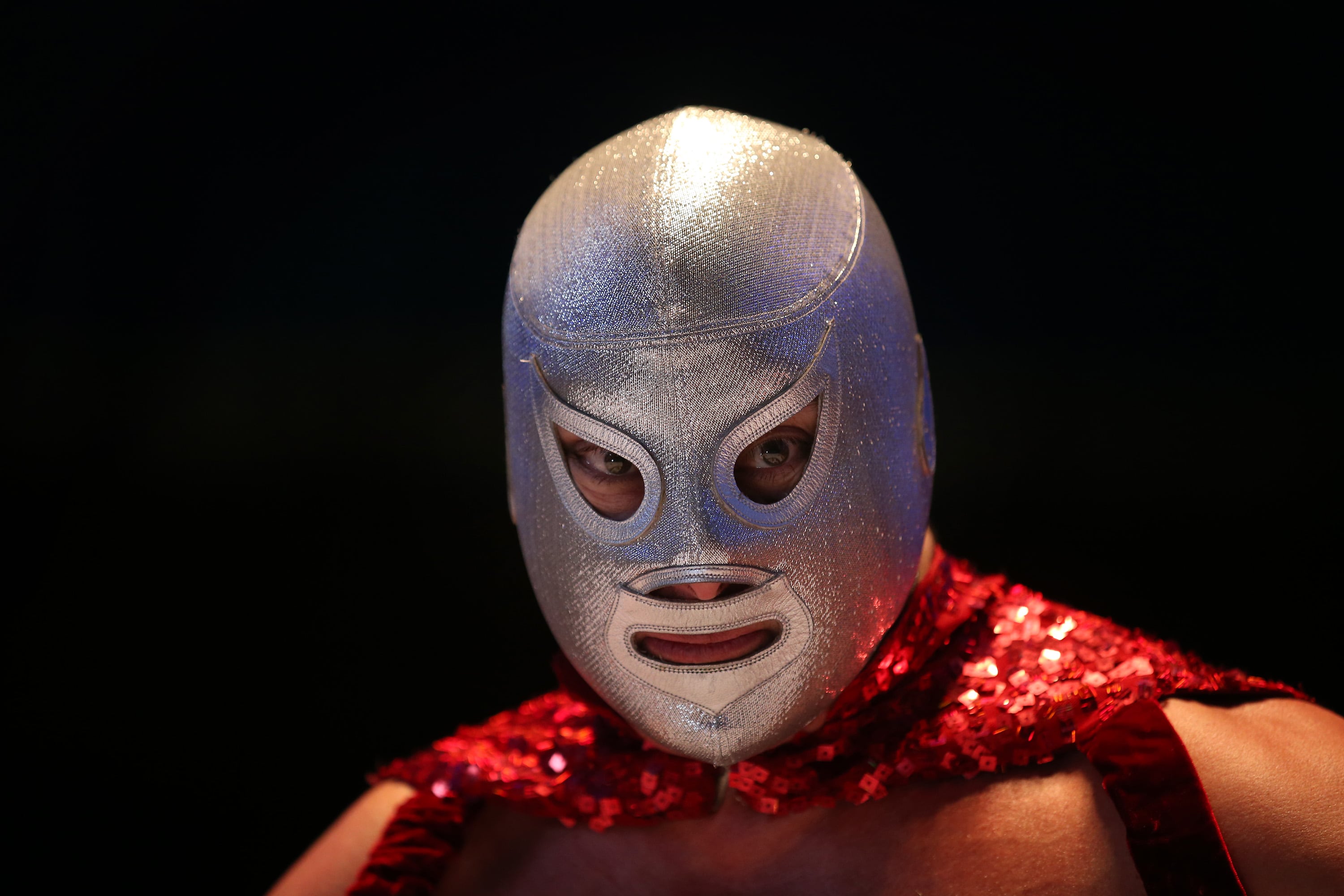 Collage Luchadores , Lucha Libre : Mil Máscaras, Atlantis, El Santo, Blue Demon y Místico