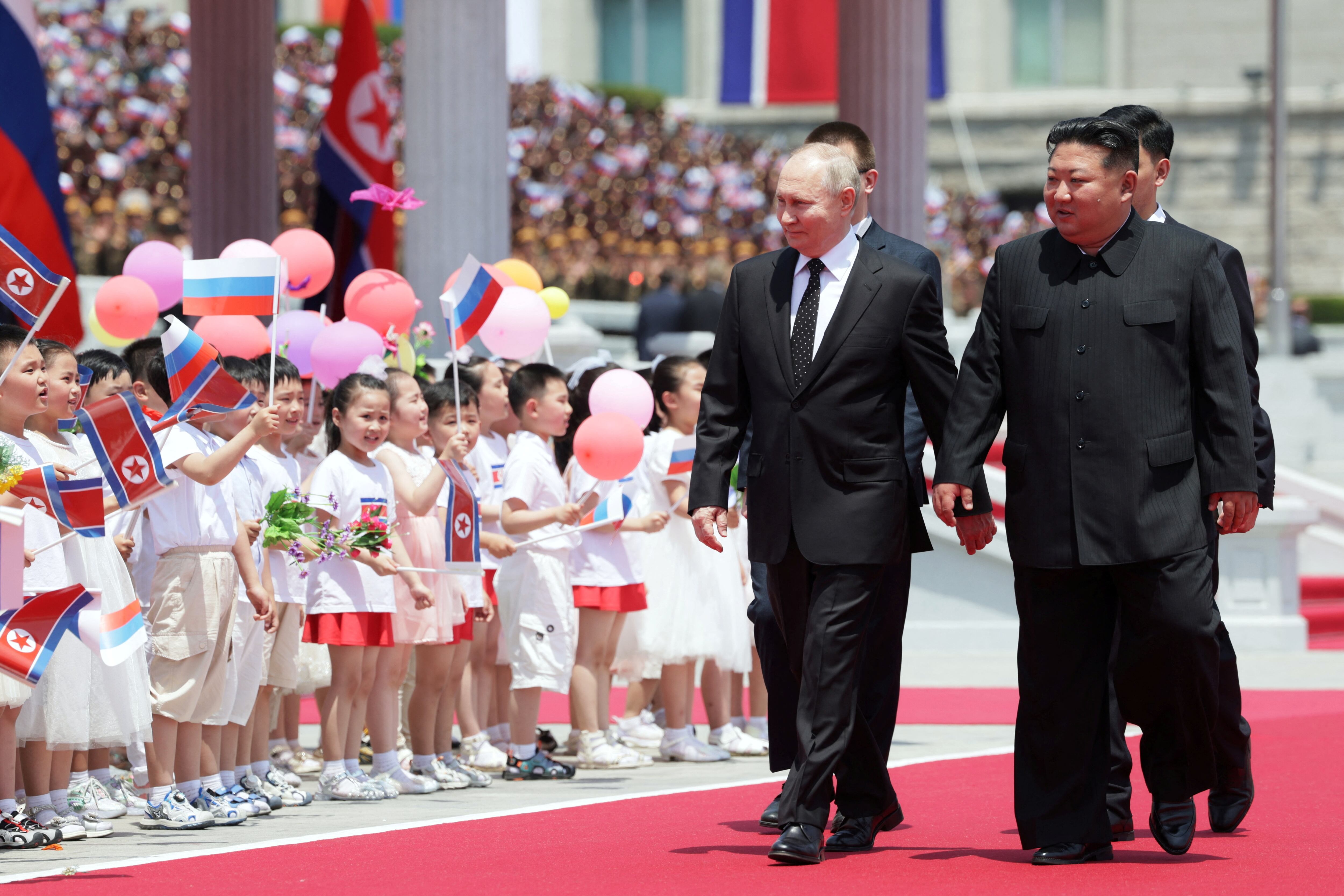 Putin y Kim Jong-un se reunieron en Pyongyang (REUTERS)