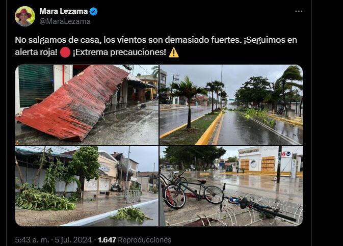 Algunos de los daños causados por el huracán Beryl. (Captura de pantalla)