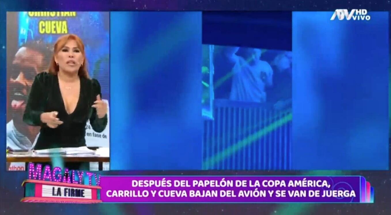 Magaly Medina sobre festejo de Christian Cueva y André Carrillo tras fracaso en Copa América. (Captura: Magaly TV La Firme)