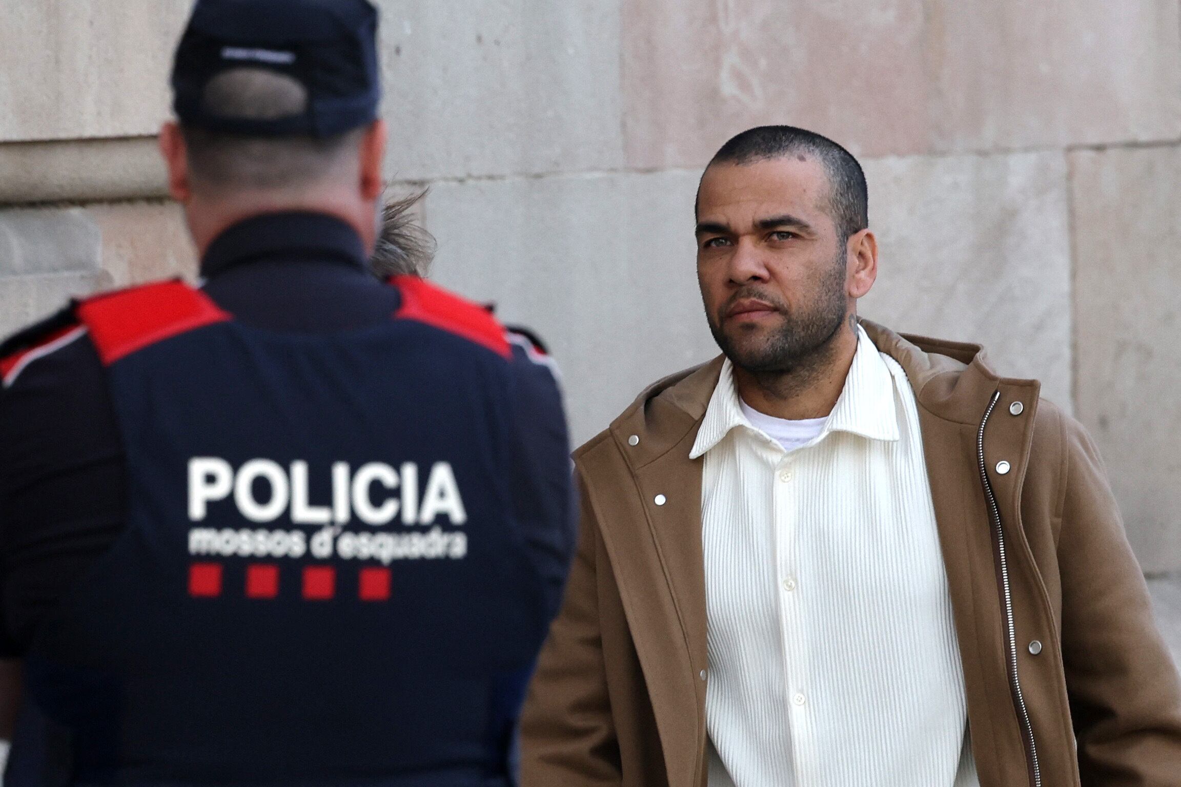 Brazilian soccer player Dani Alves arrives to appear in court after he was released from prison on bail in Barcelona, Spain, March 28, 2024.