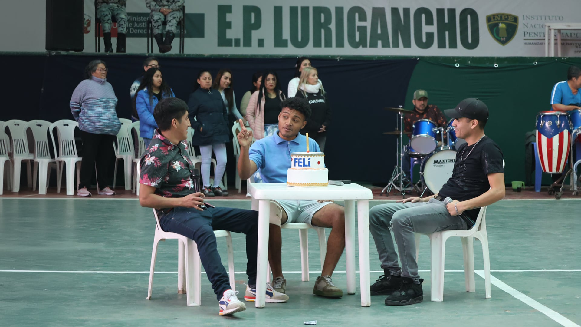 Ensayos de Lurigancho: El Musical con Arturo y Juan Pablo Mejía. 
Foto: Paula Elizalde.