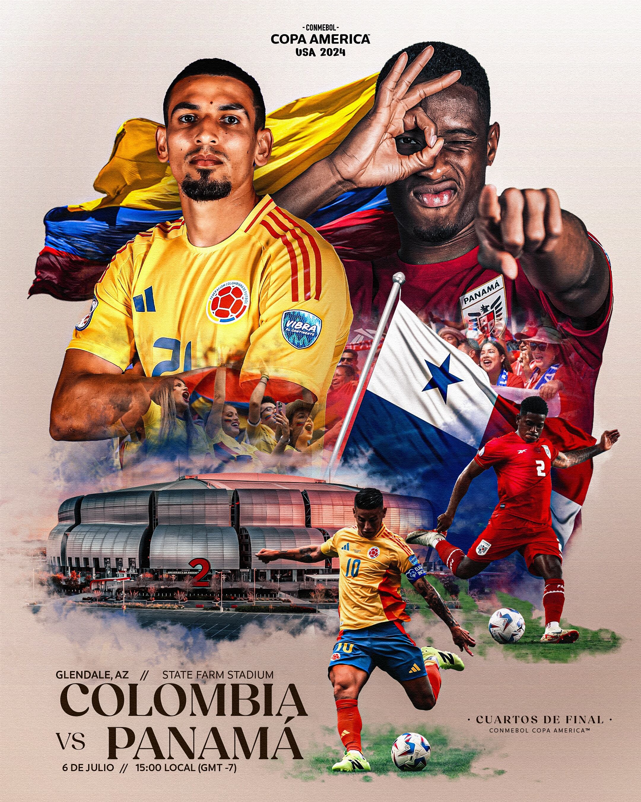 Así publicó la cuenta oficial de la Copa América el poster oficial para el partido de esta tarde crédito @CopaAmerica / X