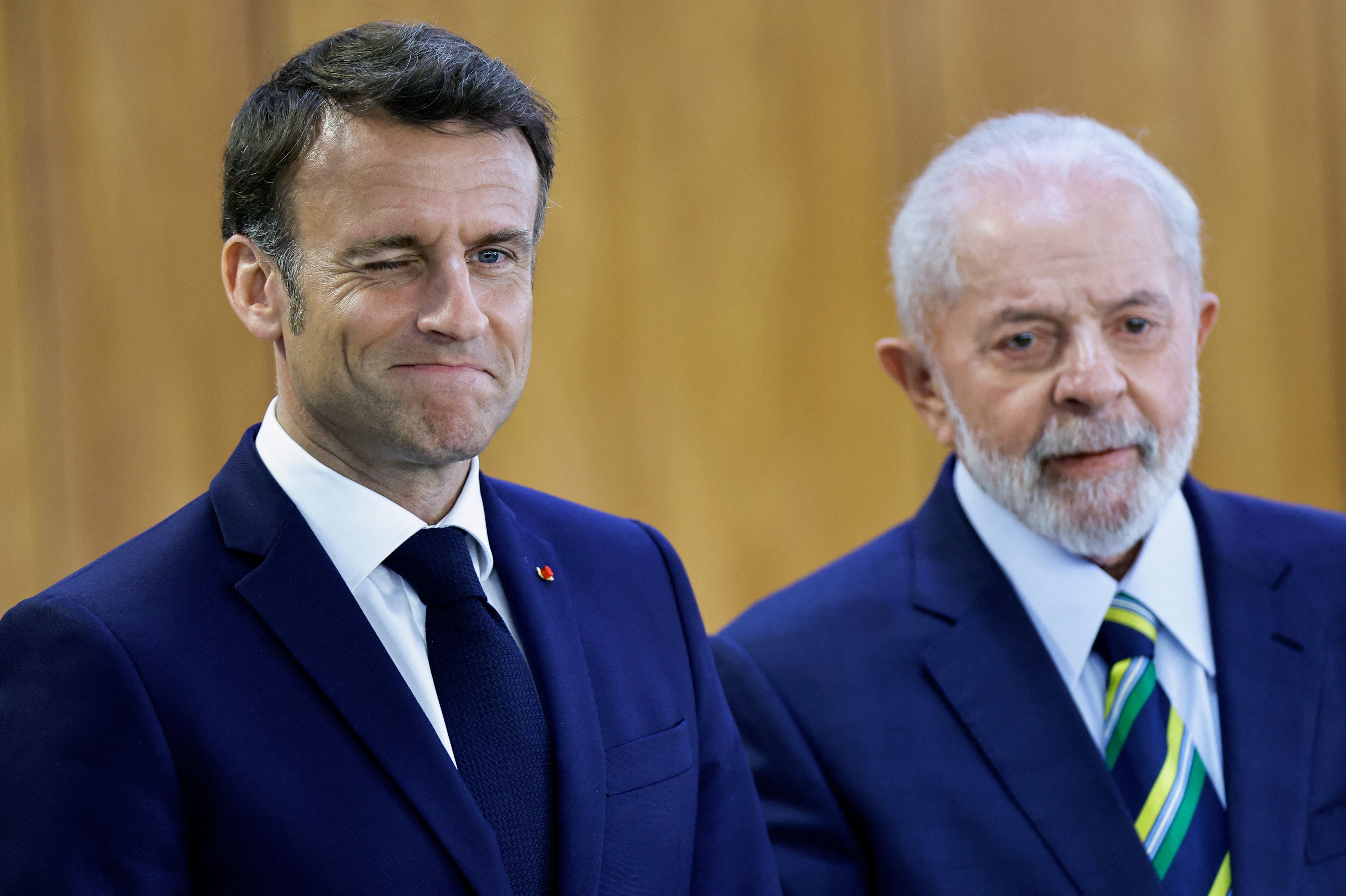 Lula recibió a Macron en Brasilia en marzo (REUTERS/Ueslei Marcelino)