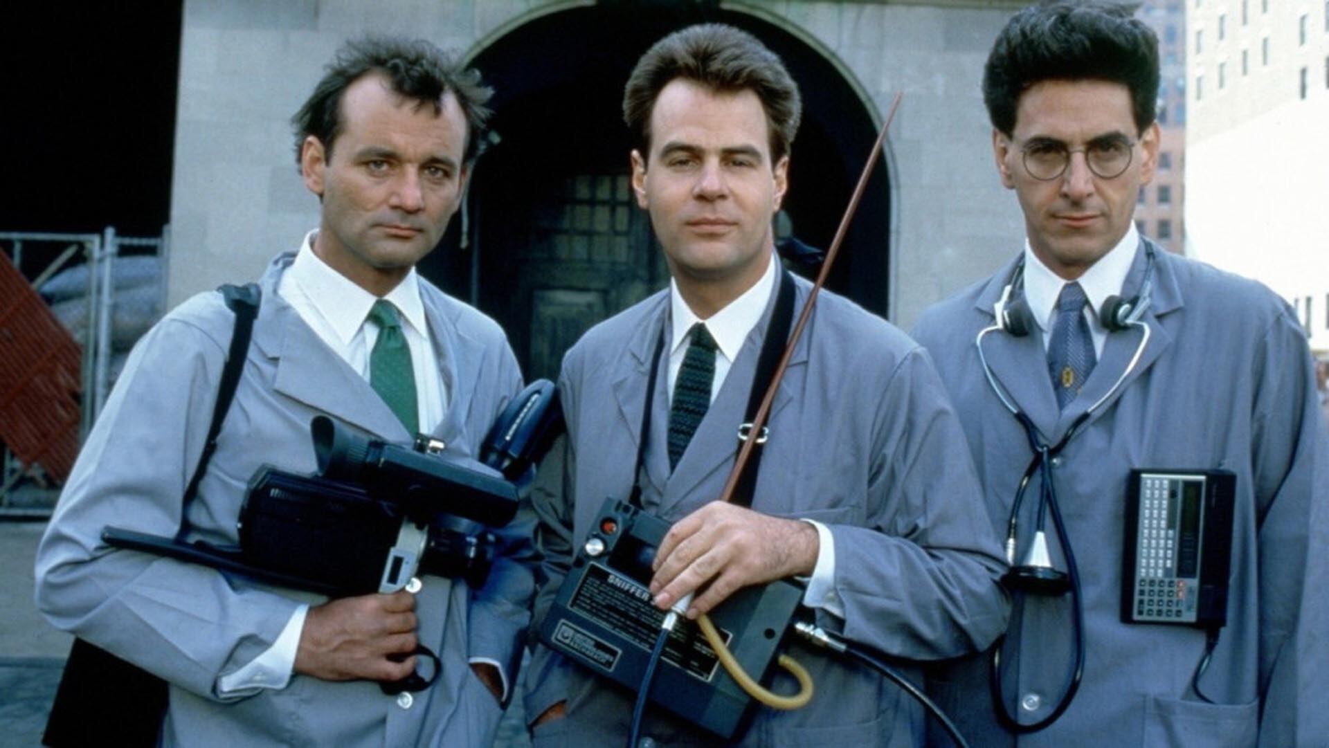 Bill Murray, Dan Aykroyd y Harold Ramis en 'Los cazafantasmas'