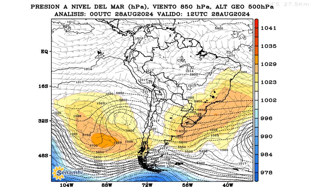 Gráfico compartido por Senamhi.