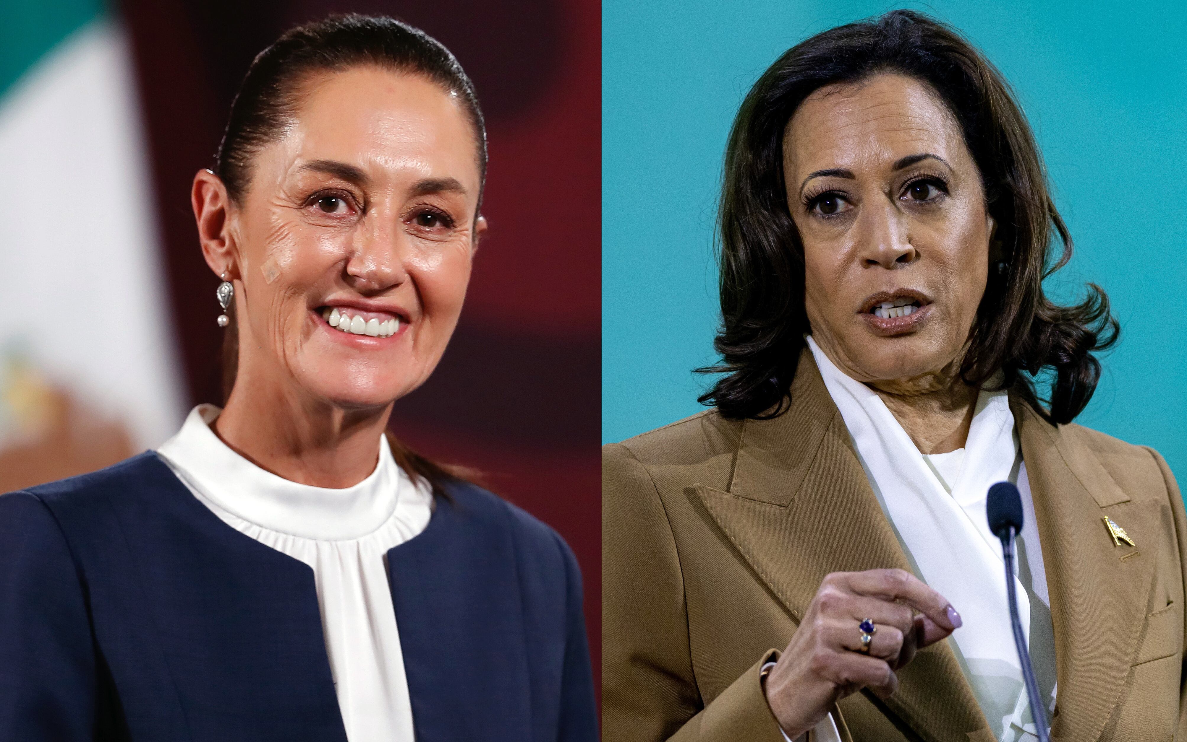 Kamala Harris y Claudia Sheinbaum sostuvieron una llamada telefónica (EFE)