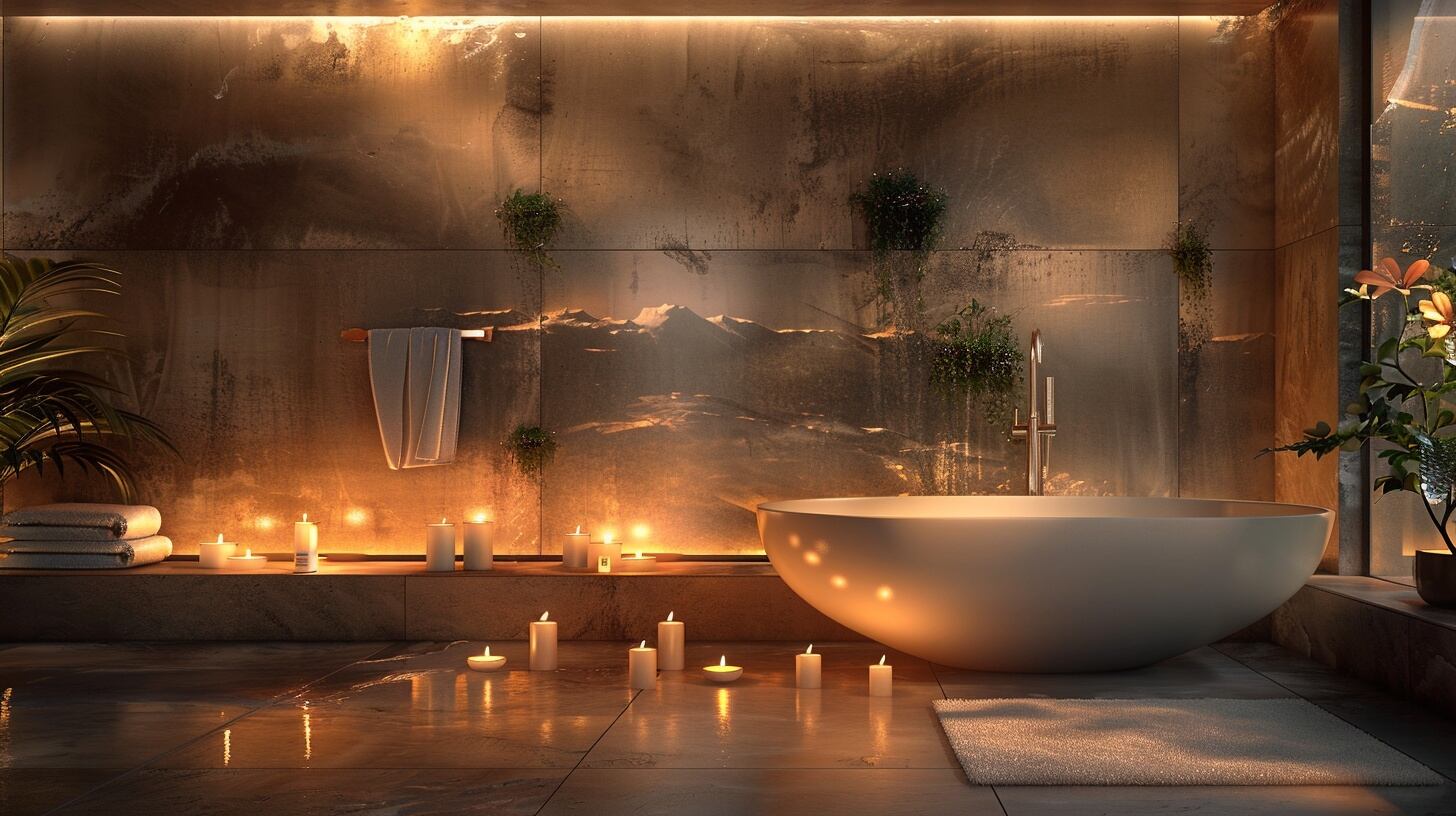 Ambiente relajante, decoración zen, baño estilo spa, armonía en el baño, maderas naturales, ambiente de bienestar, baño acogedor - (Imagen Ilustrativa Infobae)