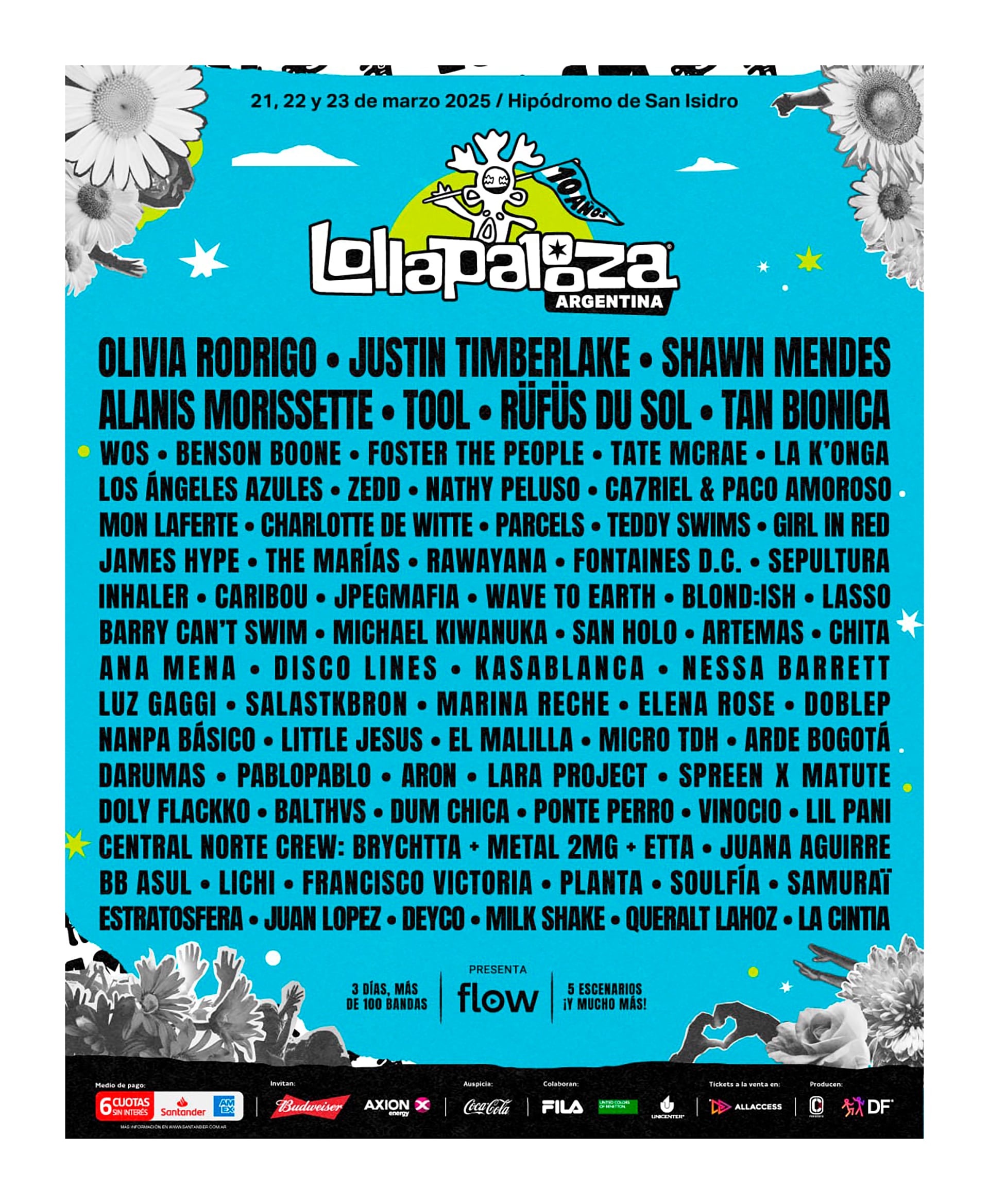 Line up lollapalooza 2024