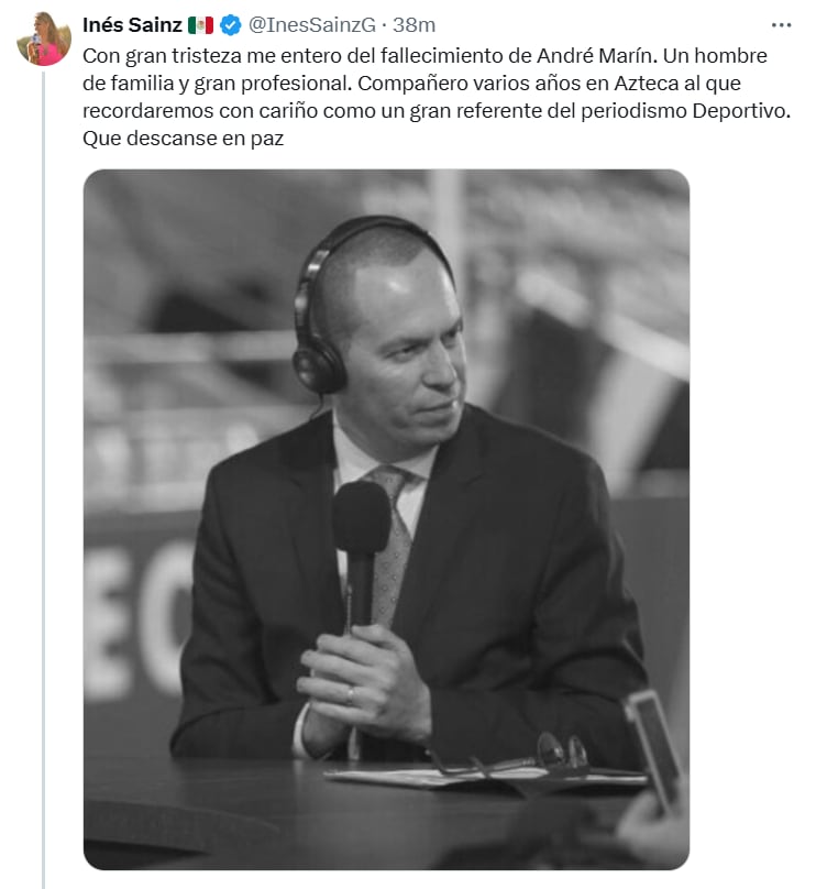 La comunicadora se sumó a las muestras de cariño al periodista.