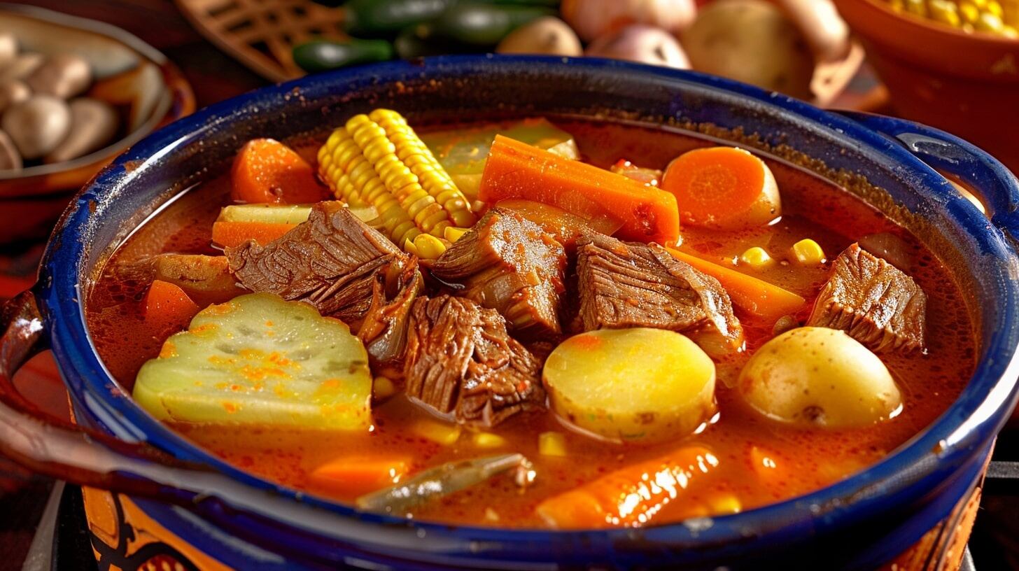 Platillo de mole de olla, comida típica mexicana con caldo de res, verduras y especias, tradicional y sabroso. - (Imagen Ilustrativa Infobae)