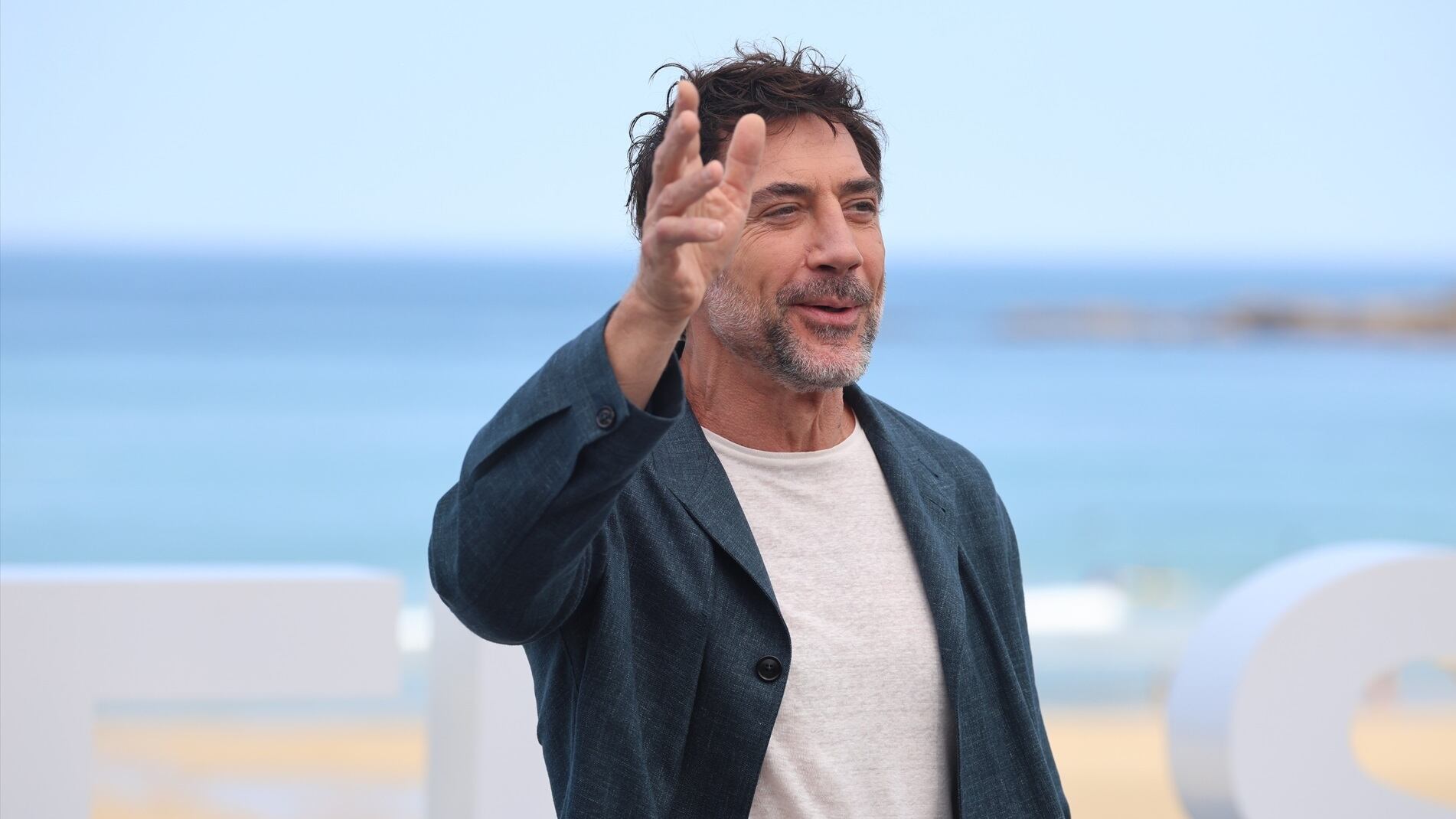 Bardem en el Festival de San Sebastián antes de recoger el Premio Donostia 2023 (Raúl Terrel / Europa Press)