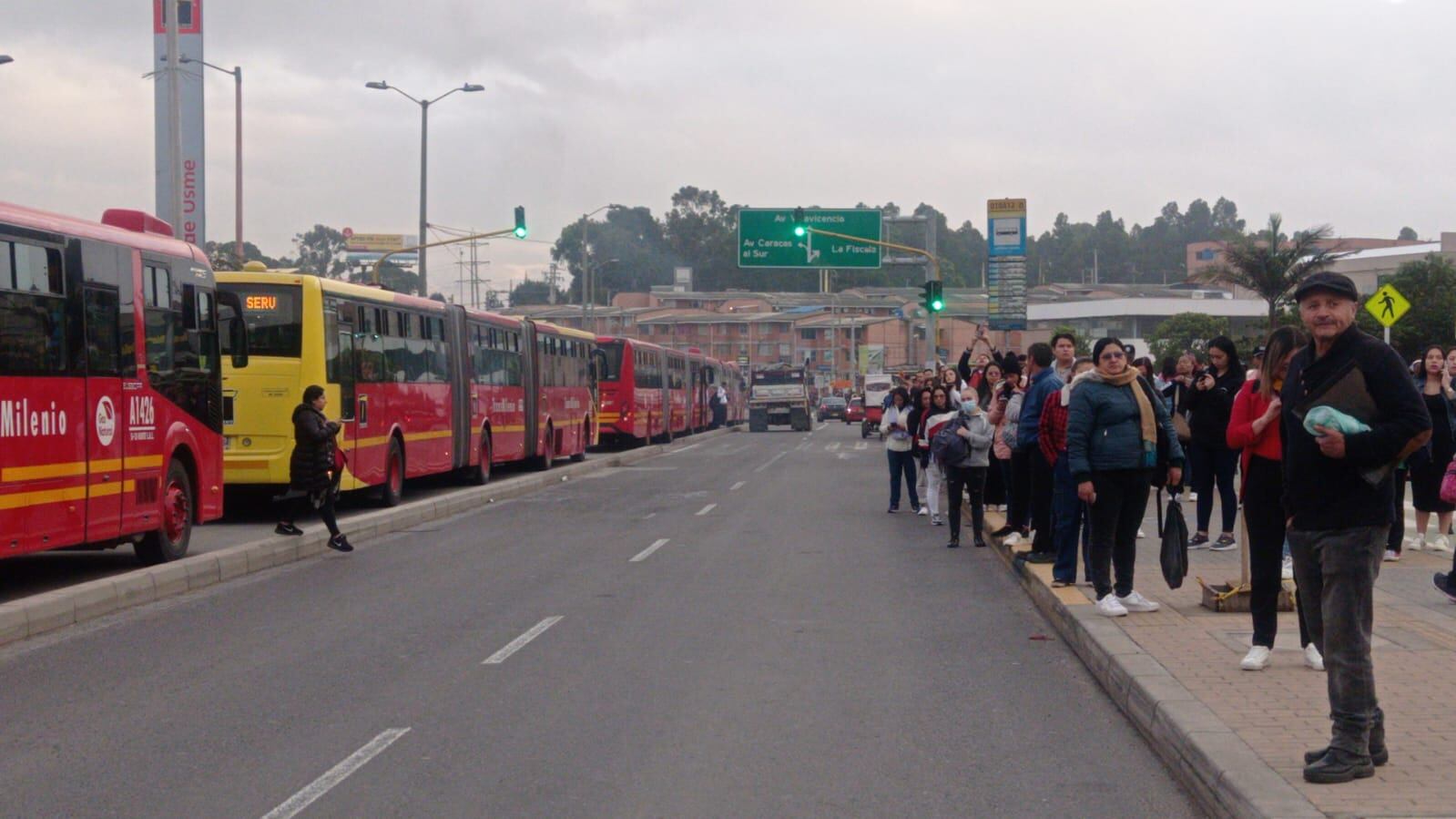 La operación en el portal de Usme sigue suspendida y se mantiene con el acceso cerrado - crédito Maribel Colorado