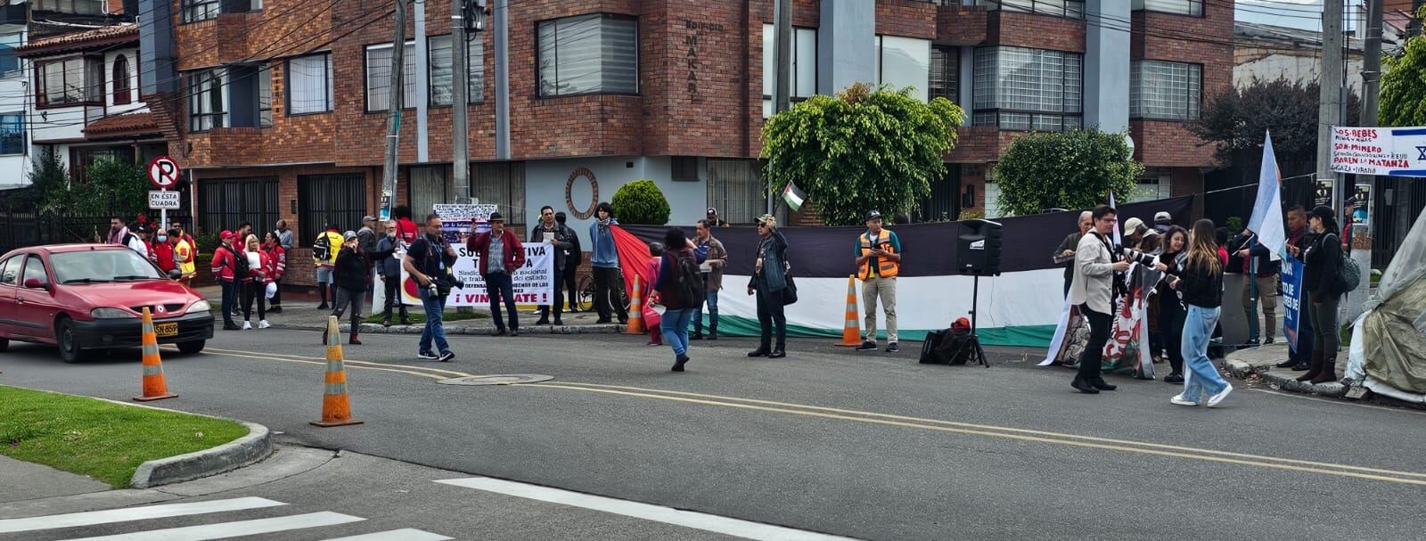 Manifestaciones en Bogotá - crédito @BogotaTransito/X