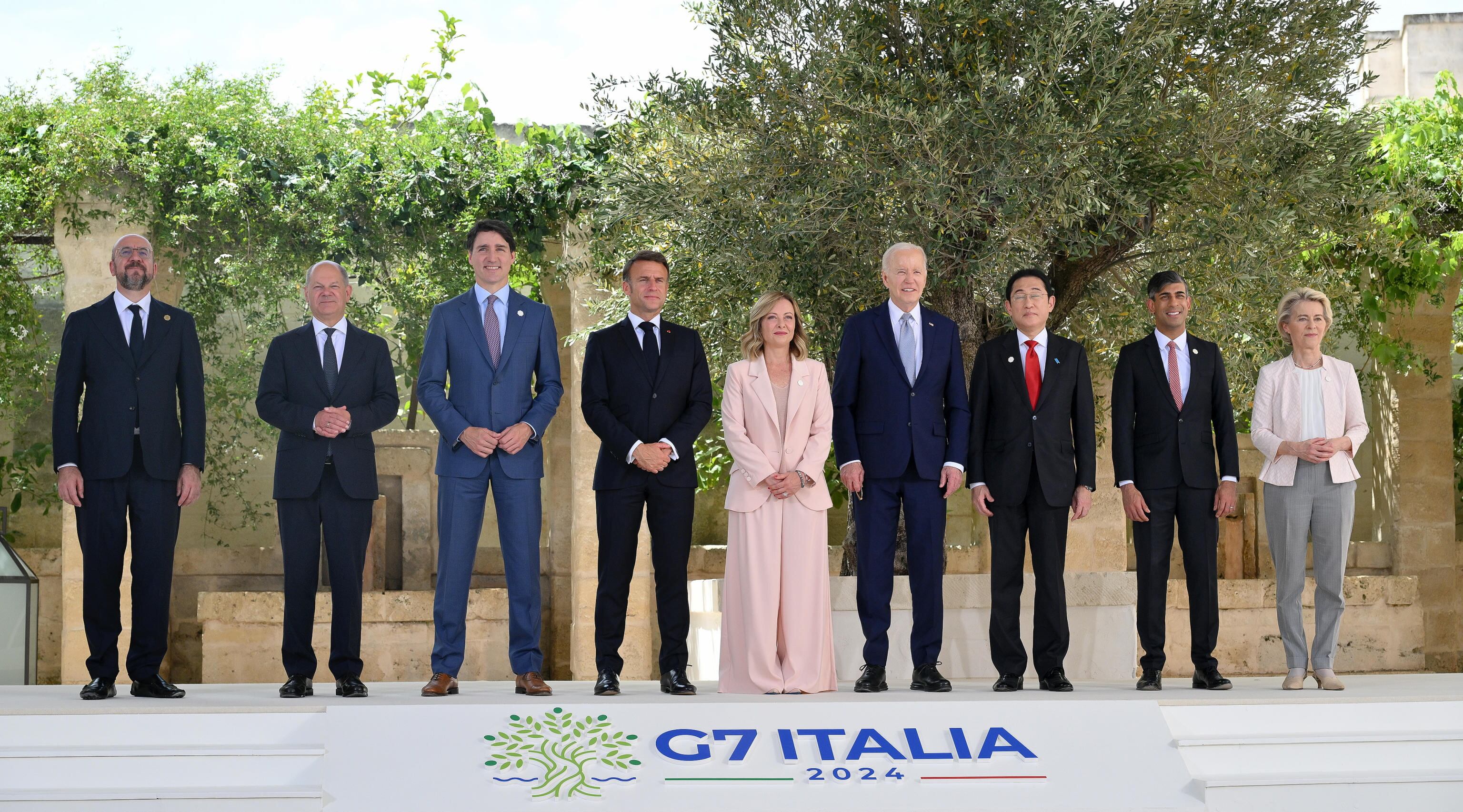 Los líderes del G7. EFE/EPA/ETTORE FERRARI
