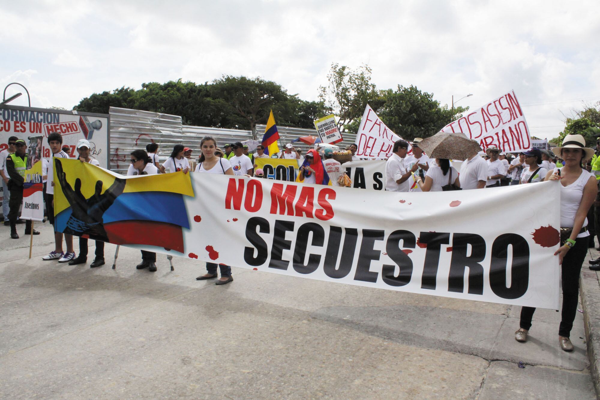 En Colombia el secuestro ha sido un delito que afecta gravemente a la sociedad por lo que en el país se protesta contra ese fenómeno criminal. (Crédito: Colprensa)