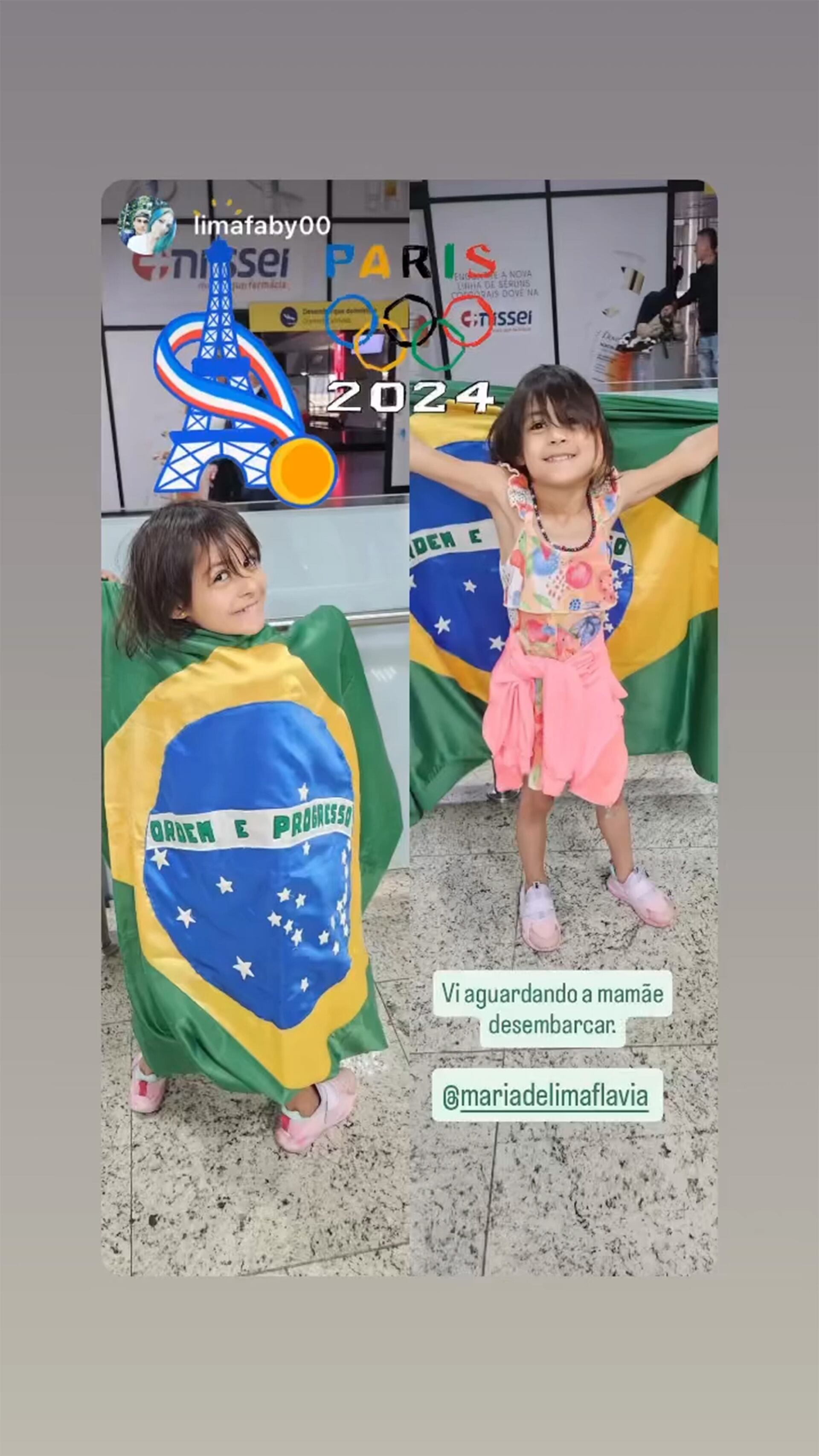 Flavia María de Lima fue sorprendida por su hija al volver a Brasil