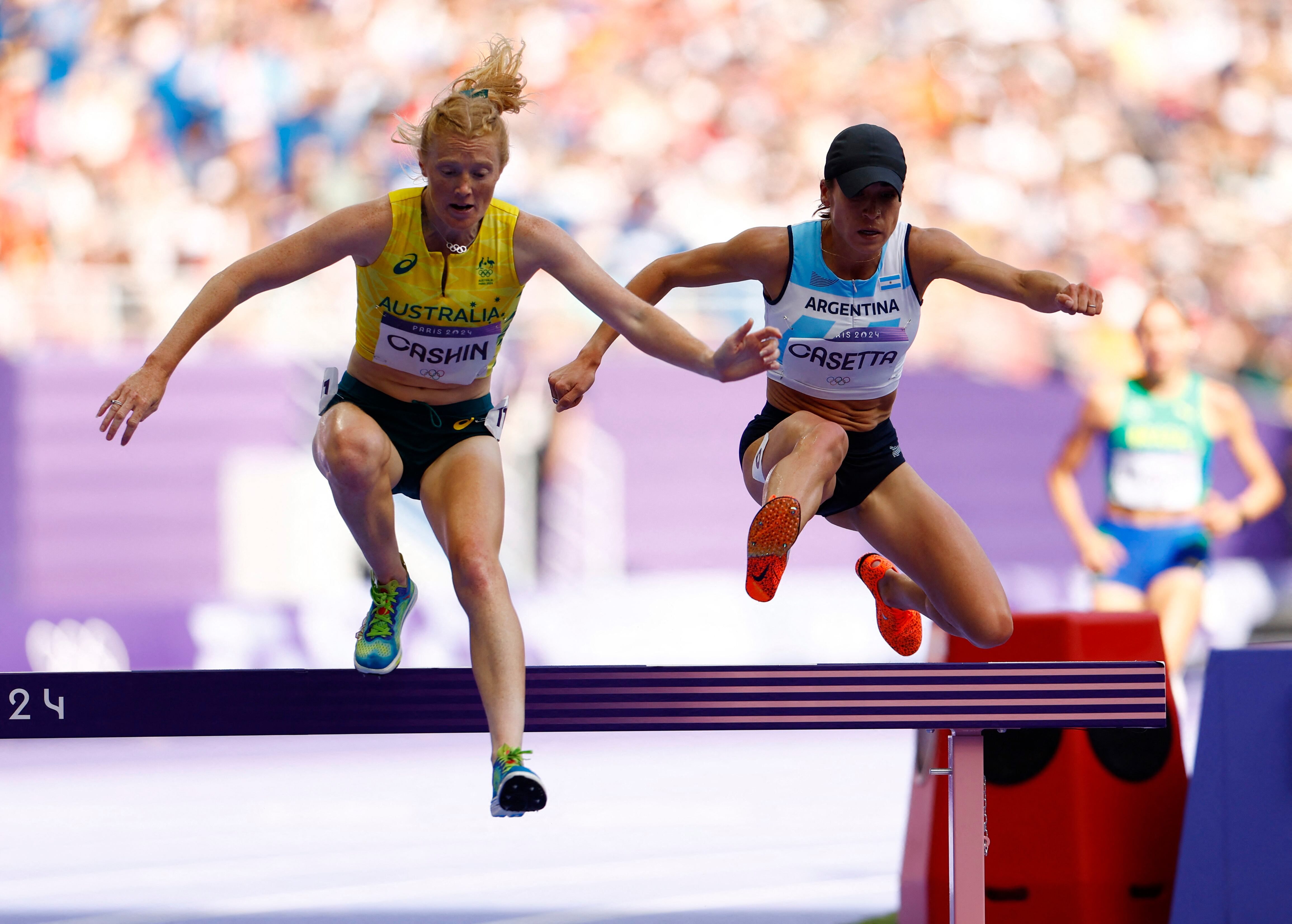 Belén Casetta compitió en los 3.000 metros con obstáculos de París 2024 (REUTERS/Alina Smutko)