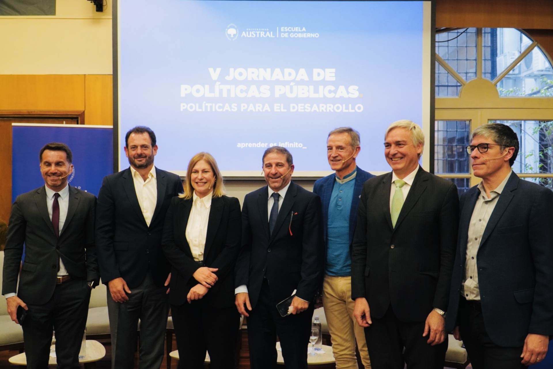 Wadi De Pedro, Martín Menem, Julio Cordero y Gerardo Martínez en Jornada de Univerisdad Austral