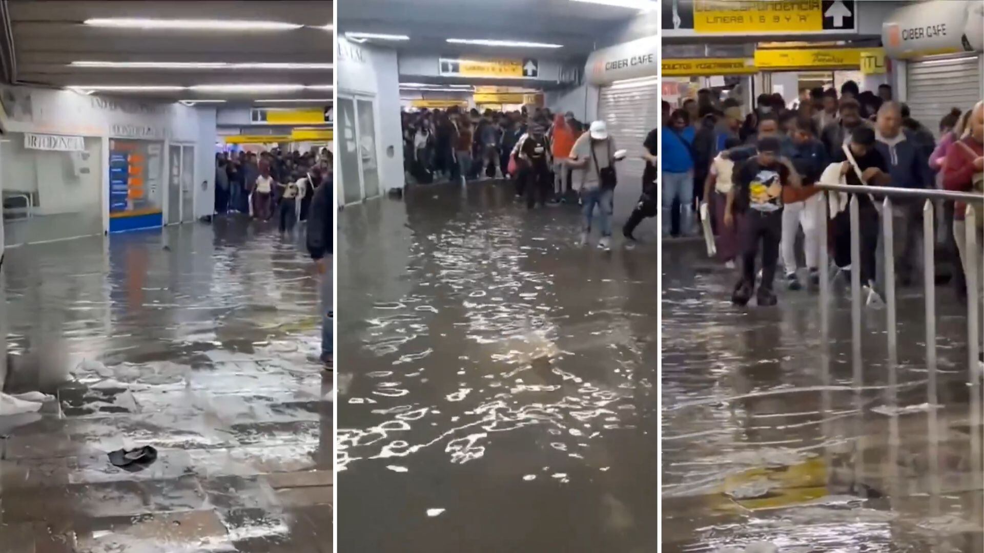 Inundación Pantitlán Línea 5 Metro- 18 julio