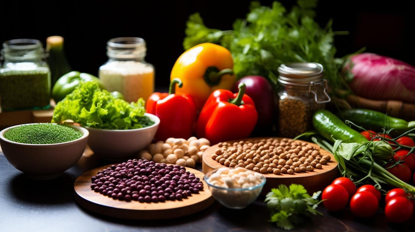 Fotografía de una mesa con alimentos representativos de la dieta mediterránea, incluyendo vegetales, huevos, frutas y aceite de oliva. Una elección nutricional que destaca por su sabor y beneficios para la salud. (Imagen ilustrativa Infobae)