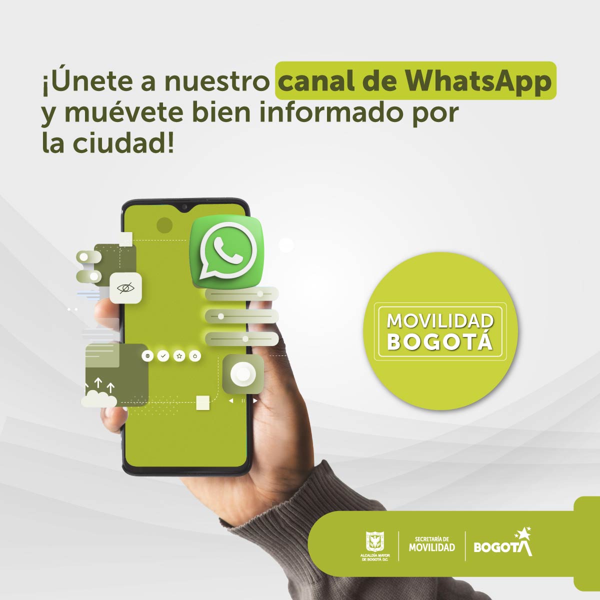 Canal de WhatsApp de la Secretaría de Movilidad