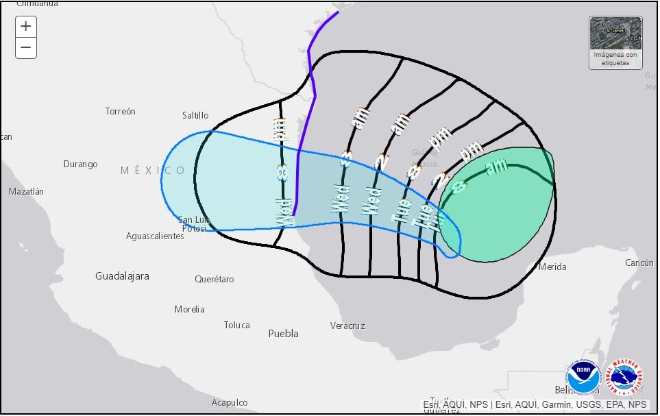 Posible trayectoria del potencial ciclón tropical uno